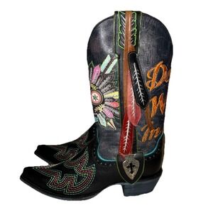 Ariat Gypsy Soule Boots Women 9 Indian Sugar Soule X Toe 12" Don't Walk In Fear‎